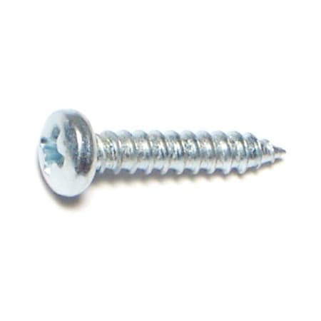 Midwest Fastener Sheet Metal Screw, #6 x 3/4 in, Zinc Plated Steel Pan Head Phillips Drive, 100 PK 03230